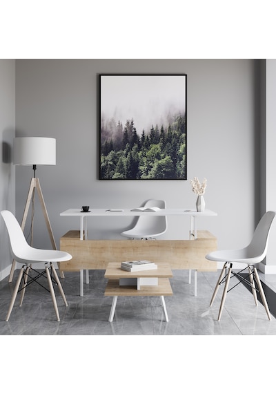 Lagomood İrony İnfy Ofis Takımı Beyaz Meşe