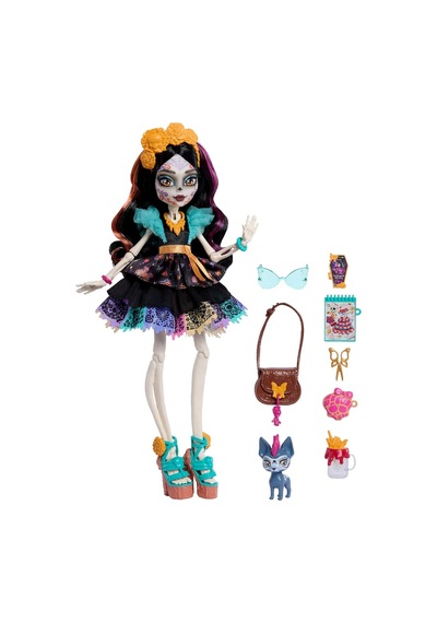 Monster Highana Karakter Bebekler Hpd53 - Siyah Elbiseli Skelita Calaveras Jhk34