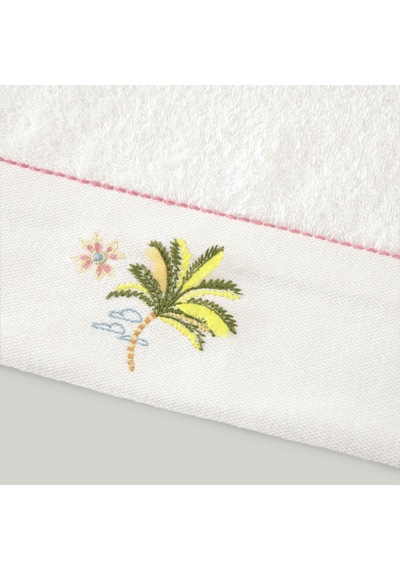 Linens Tropical Pamuk 50x85 Cm Yüz Havlusu Beyaz 450 G/m²