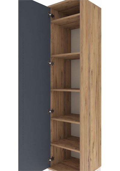 Hyperion Dolap 5 Raflı Tek Kapaklı 44x44x195 Çam-antrasit Çam
