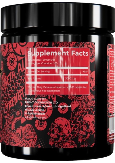 Dark Labs Beta Alanine 300 Gram - 100 Servis - 3000 Mg