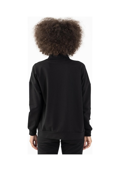Maraton Sportswear Comfort Kadın Dik Yaka Düşük Kol Basic Siyah-siyah Tracktop 22178-siyah-siyah Siyah - Siyah