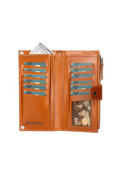 Lozan Strap 6.5 İnch Uyumlu Deri Kartlıklı Kılıf Rst2ef Taba