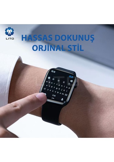 Lito Apple Watch Uyumlu  Ekran Koruyucu, Full Yapışkanlı 41 Mm