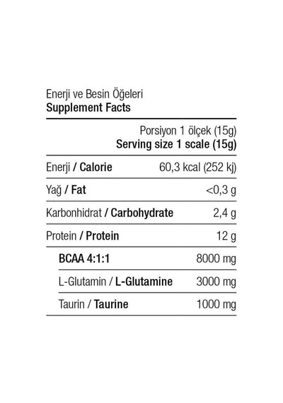 Bcaa 12000 Plus Glutamin Taurin 36 Şase Karışık Aroma