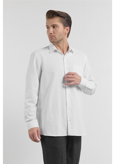 İmza Beyaz Sert Yaka Uzun Kol Cepli Comfort Fit Pamuklu Gömlek 1004255285 İmza Beyaz Sert Yaka Uzun Kol Cepli Comfort Fit Pamuklu Gömlek 1004255285