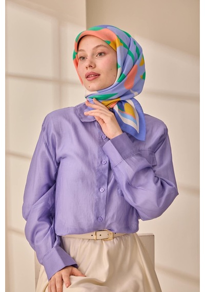 Silk Home Aura Eşarp 140001-15 Lila, Sarı, Yeşil, Somon, Bebe Mavi
