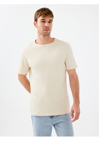 Regular Fit Erkek Tshirt K.kol Bej