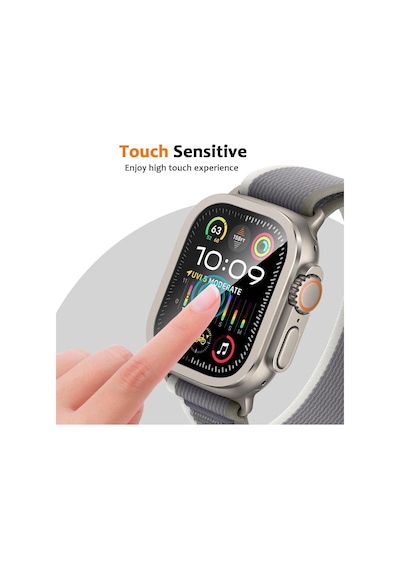 Apple Watch Uyumlu  Ultra 1/2/3 49mm High Glass Kolay Cam Ekran Koruyucu