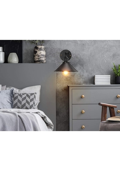 Mylights Retro Rustik Vintage Metal Duvar Lambası Aplik Gece La Diğer