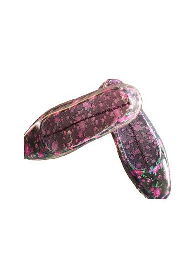 Çiçekbağ Çiçek Desenli Lastik Ayakkabı Mor