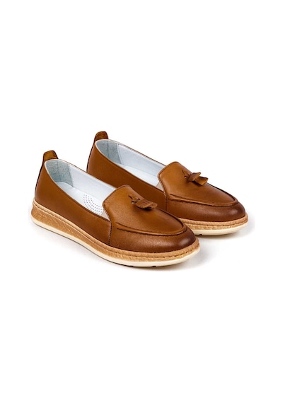Bestello Püsküllü Poli Loafer 020-049 Kadın Ayakkabı Taba