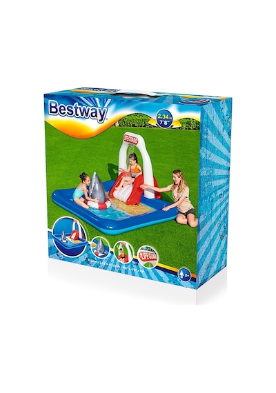 Bestway  Köpekbalık  Kaydıraklı Havuz Çok Renkli