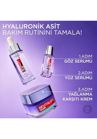 Revitalift Filler Yağlanma Karşıtı Su Bazlı Nemlendirici Jel Krem - Salisilik Asit &amp Hyaluronik Asit