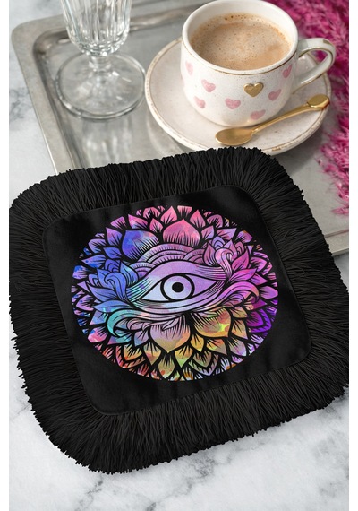 Spiritüel Lotus Göz Saçaklı Dekoratif Kumaş Peçete - Etnik Enerjik Siyah Bardak Altlığı Mendil Soft Ayışığı Şampanya Spiritüel Lotus Göz Saçaklı Dekoratif Kumaş Peçete - Etnik Enerjik Siyah Bardak Altlığı Mendil Soft Ayışığı Şampanya