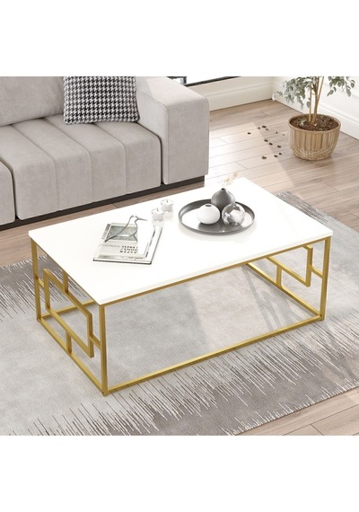 Atlantis Gold Metal Orta Sehpa Beyaz Atl12-w Beyaz