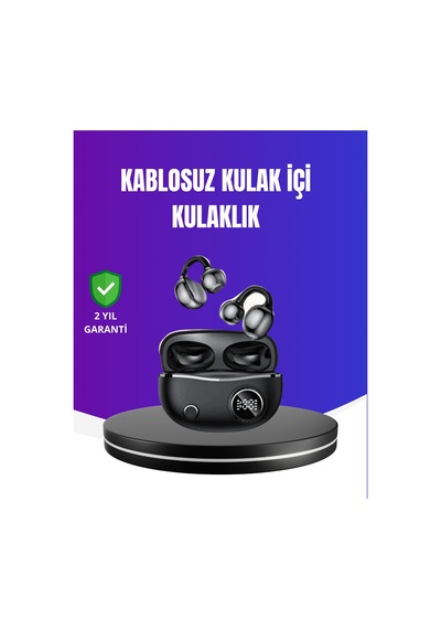 Ergonomik Klipsli Kablosuz Kulaklık 30 Saat Pil Ve Dokunmatik Kontrol Özelliği