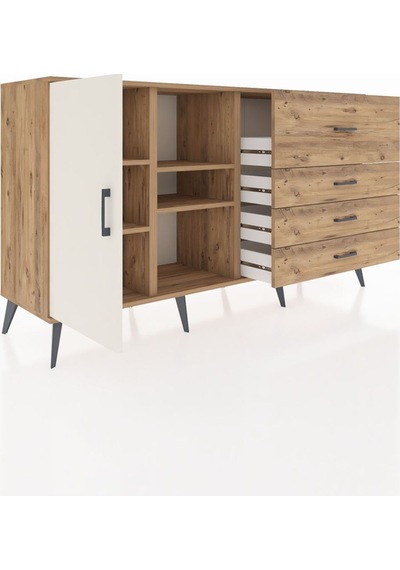 Kronos Konsol 4 Raflı 4 Çekmeceli Tek Kapaklı 176x59x99 Çam-ayta Çam-aytaşı/çam Kronos Konsol 4 Raflı 4 Çekmeceli Tek Kapaklı 176x59x99 Çam-ayta Çam-aytaşı/çam