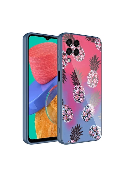 Noktaks - Galaxy M33 Uyumlu Kılıf Kamera Korumalı Desenli Sert Silikon Epoksi Kapak - No3 - T23685