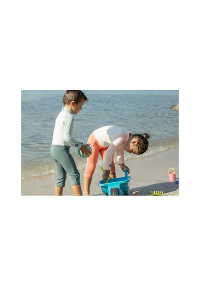 Decathlon Bebek/çocuk Uv Korumalı Uzun Kollu Wetsuit - Baskılı/mavi Mavi