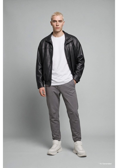 Defacto Regular Fit Normal Kalıp Normal Bel Boru Paça Pantolon F8211ax26augr206 Gri-gr206