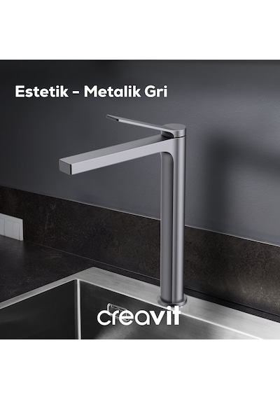 Creavit Ritmo RT8500GR Mutfak Armatürü Metalik Gri