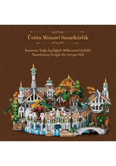Reobrix 55015 Yüzüklerin Efendisi Ayrıkvadi Duskvale Sanctum The Lord Of The Rings Yaratıcı Yapı Blok Seti Building Blocks - 4406 Parça