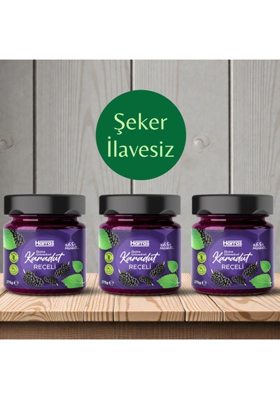 Şeker İlavesiz %65 Karadut Reçel 275 G X 3 Adet
