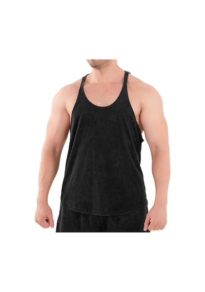 Kingsize Nutrition Kingsize Darksteel Antik Yıkamalı Atlet Siyah Siyah