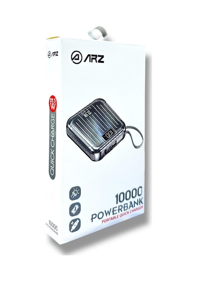 Arz-001 Powerbank Taşınabilir Hızlı Şarj Cihazı Beyaz 10000 Mah Diğer