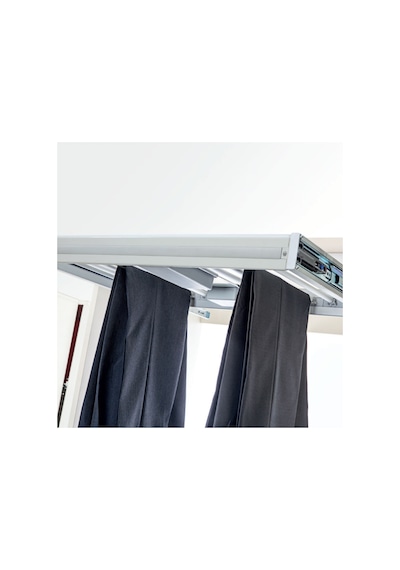 Tavan Bağlantılı Alüminyum Raylı Pantalonluk 75 Cm Gümüş