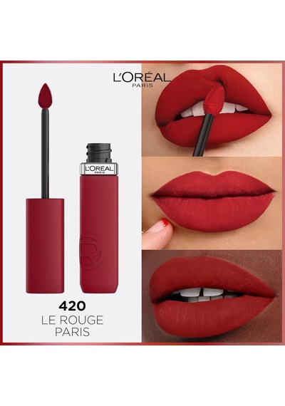 Infaillible Matte Resistance Likit Mat Ruj - 420 Le Rouge Paris Çok Renkli