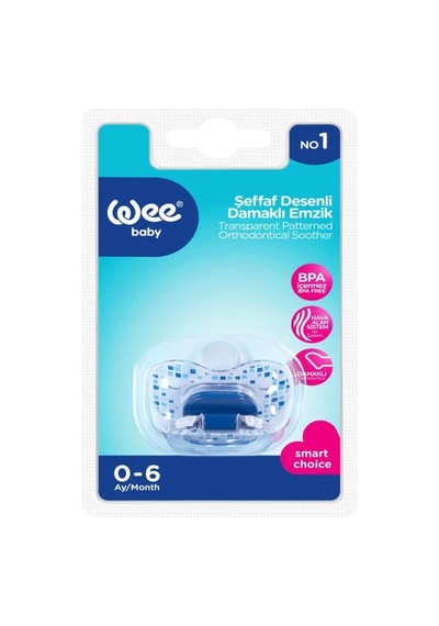 Wee Baby Şeffaf Desenli Damaklı Emzik