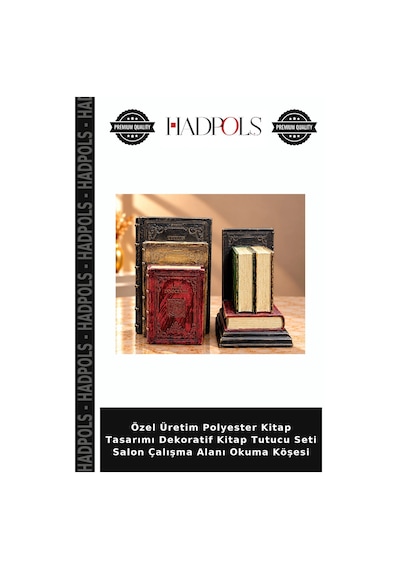 Özel Üretim Polyester Kitap Tasarımı Dekoratif Kitap Tutucu Seti Salon Çalışma Alanı Okuma Köşesi