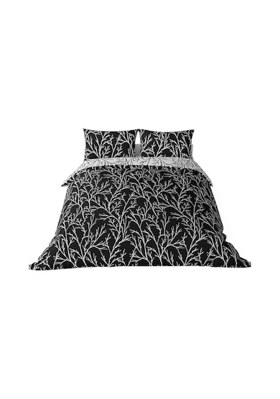 Düz Pamuk Saten Nevresim Setleri, Siyah, Queen Size 0