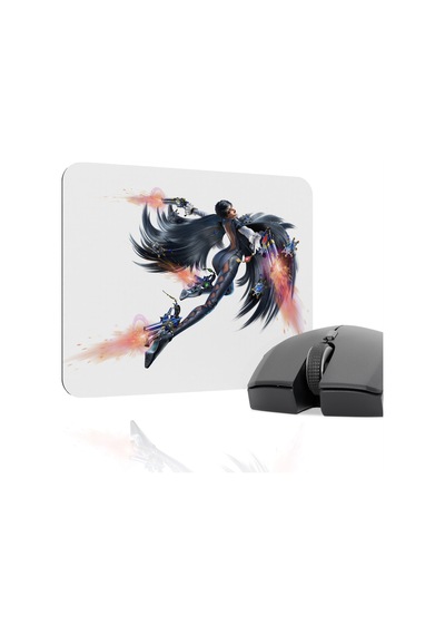Bayonetta Kaymaz Dikişli Kauçuk Oyuncu Mousepad V2 - 22x18 Gaming Mouse Pad Fare Altlığı