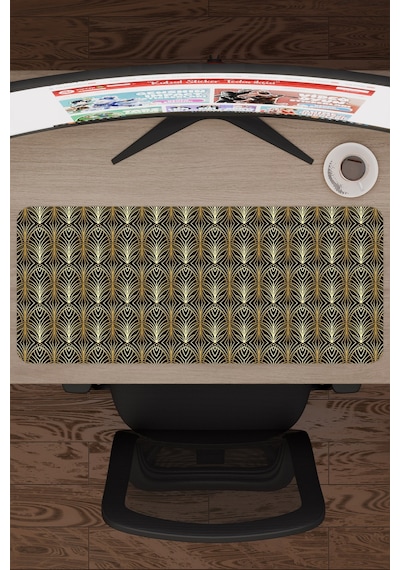 Art Deco Tarzı Kaymaz Dikişli Kauçuk Oyuncu Mousepad V3 - 70x30 Xl Gaming Mouse Pad Fare Altlığı