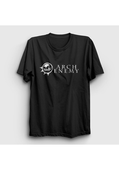 Presmono Unisex Skull Arch Enemy T-shirt Siyah