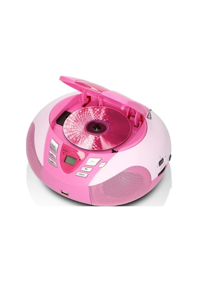 Lenco Scd-37 Usb Pembe - Taşınabilir Fm Radyo Cd Ve Usb Çalar - Pembe