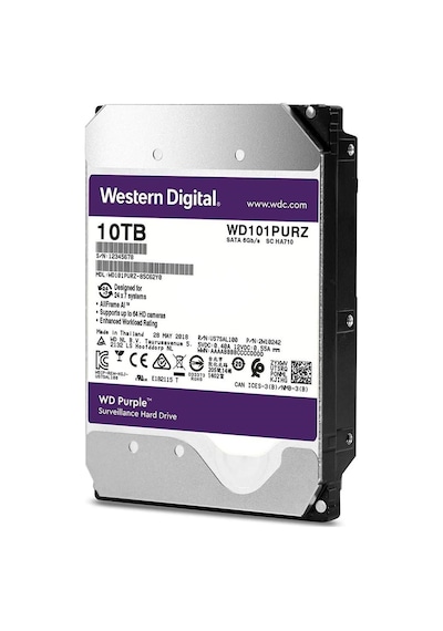 Wd 10tb Purple 7200rpm 256mb 7-24 3.5" Wd101purz Pc&dvr Harddisk İthalat