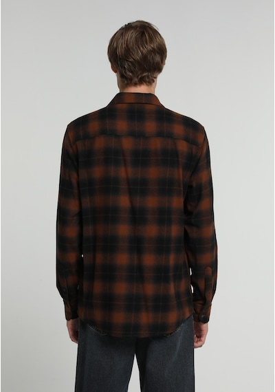 Colin's Colins Regular Fit Shirt Neck Ekoseli Erkek Turuncu Uzun Kol Gömlek Cl1081818 Q1.v1 Brc Kiremit