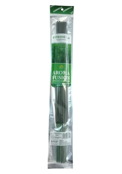 Aroma Fusion 10 Adet Organik Çubuk Tütsü 1 Paket 50 Cm - 3 Saat Yanma Süresi Citronella