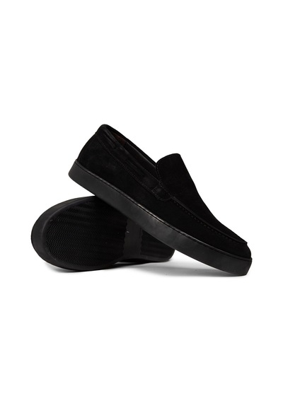 Deery Erkek Hakiki Süet Siyah Loafer Ayakkabı - 01993msyhc01 Siyah