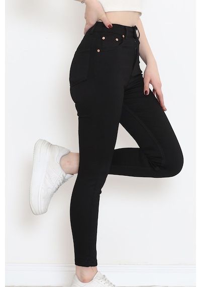 Mokashopin - Dar Paça Kot Pantolon Siyah1 - 10801.1431. 001