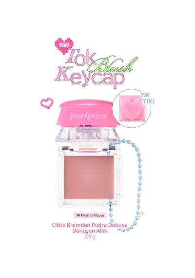 Ciltte Kremden Pudra Dokuya Dönüşen Allık Perıpera Tok Blush Keycap 14 Fall In Mauve
