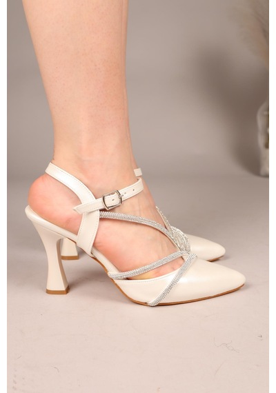 Birikon Kıvu Taş Biyeli Stiletto Sedef-8043 Sedef