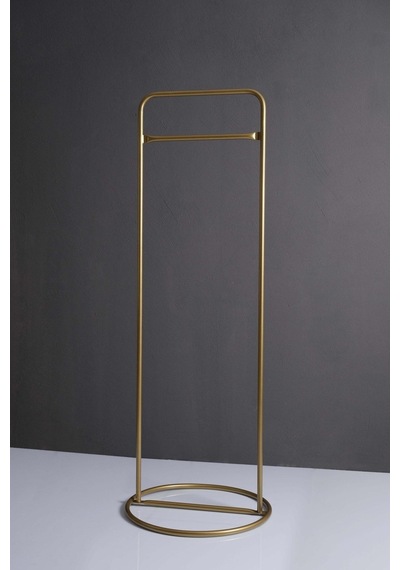 Oba Metal Konfeksiyon Askılığı Gold Renk Askılık Elbise Askılığı Ayaklı Askılık Kıyafet Askılığı Gold