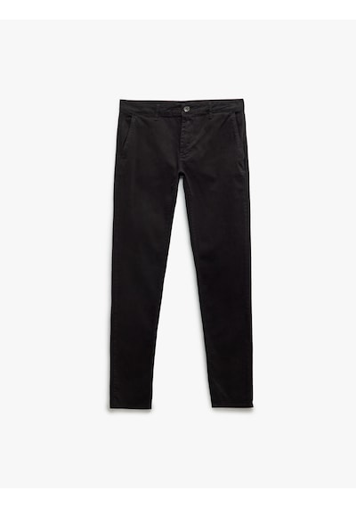 Koton Pamuklu Düğmeli Chino Cep Detaylı Slim Fit Pantolon Siyah 5sam40099hw Siyah Koton Pamuklu Düğmeli Chino Cep Detaylı Slim Fit Pantolon Siyah 5sam40099hw Siyah
