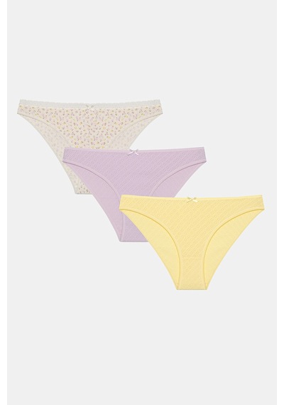 Penti Little Daisy Pamuklu 3lü Pointel Slip Külot Çok Renkli