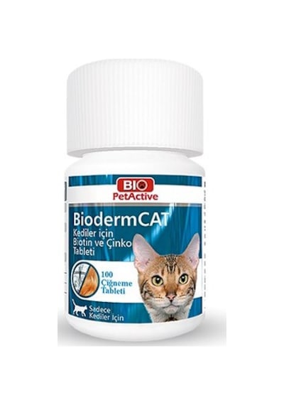 Pet Active Biodermcat Kediler İçin Tüy Dökülme Önleyici Biotin Ve